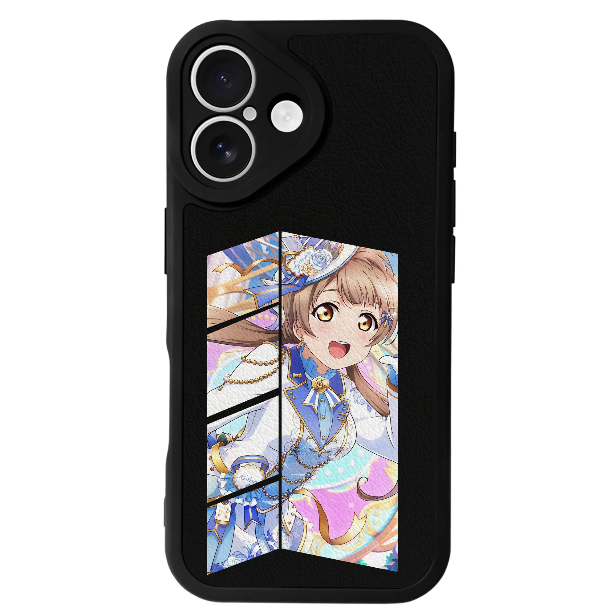 Love Live! グッズ,南ことり - IPhone 16シリーズ対応 ・ シリコンスマホケース ・ レザー調 ・ 高精度フィット ・ 耐衝撃 ・ ワイヤレス充電対応 ・ 精密カット